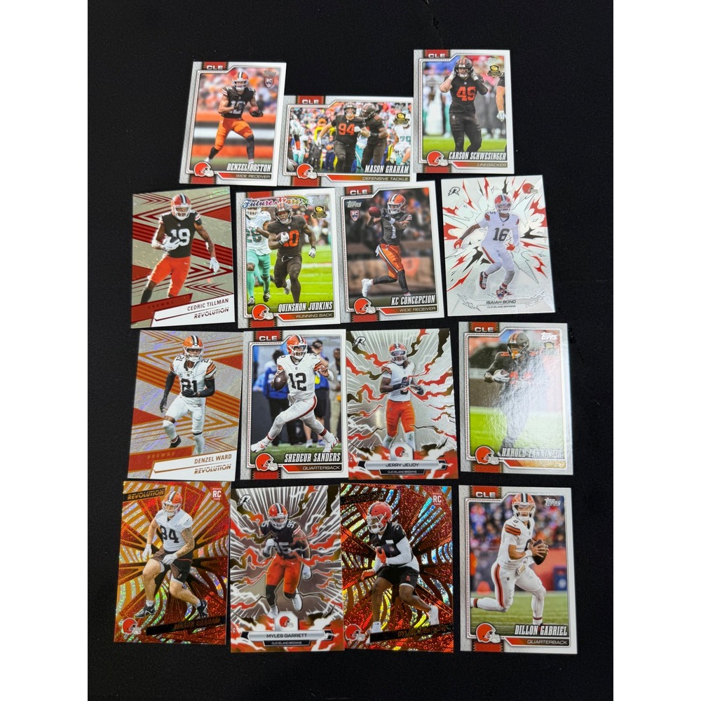 Topps Panini Football Card Lot 15ct Browns Shedeur Sanders RC Excellent Inserts